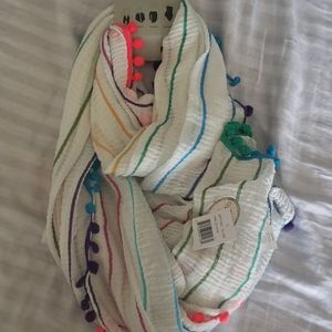 Beautiful rainbow striped scarf